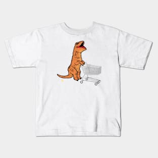 T-rex Shopping for Groceries Kids T-Shirt